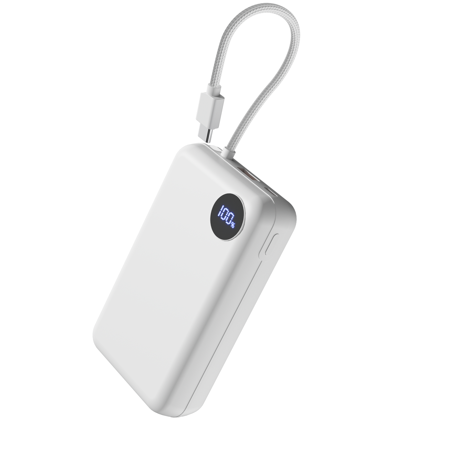 Rolio Powerbank - 20.000 mAh - 2x USB-C - 1x USB-A - Vaste USB-C kabel - 22,5W Snelladen - Geschikt voor iPhone, Samsung, Universeel