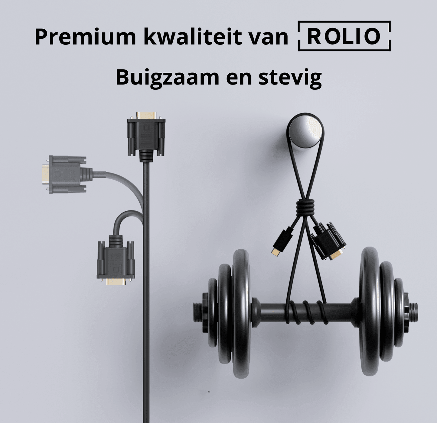 Rolio USB C naar VGA kabel - 1.8 meter - Rolio