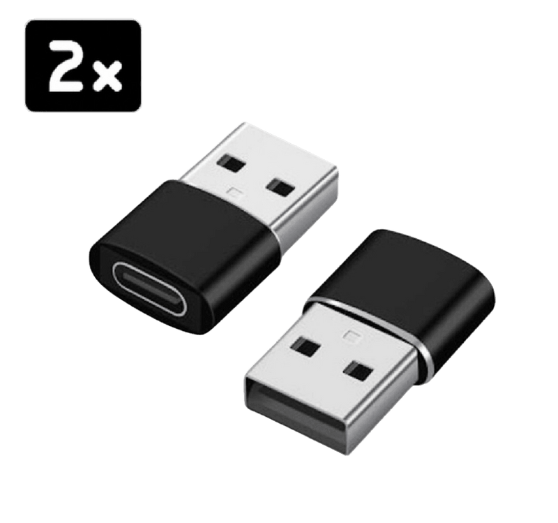 Rolio USB-C Adapter - 2 Stuks - USB-A naar USB-C - Rolio