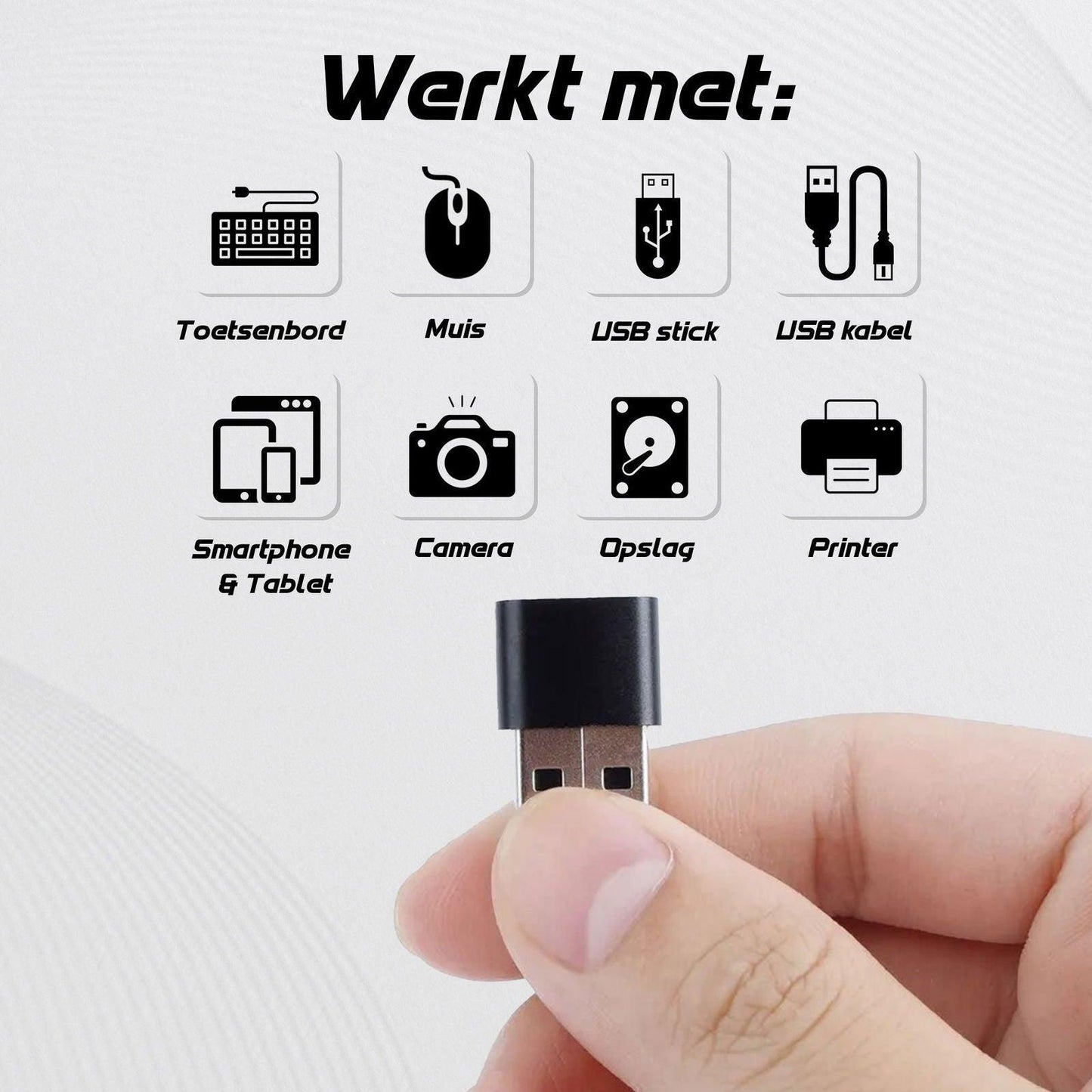 Rolio USB-C Adapter - 2 Stuks - USB-A naar USB-C - Rolio