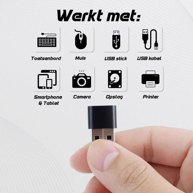 Rolio USB-C Adapter - 2 Stuks - USB-A naar USB-C - Rolio