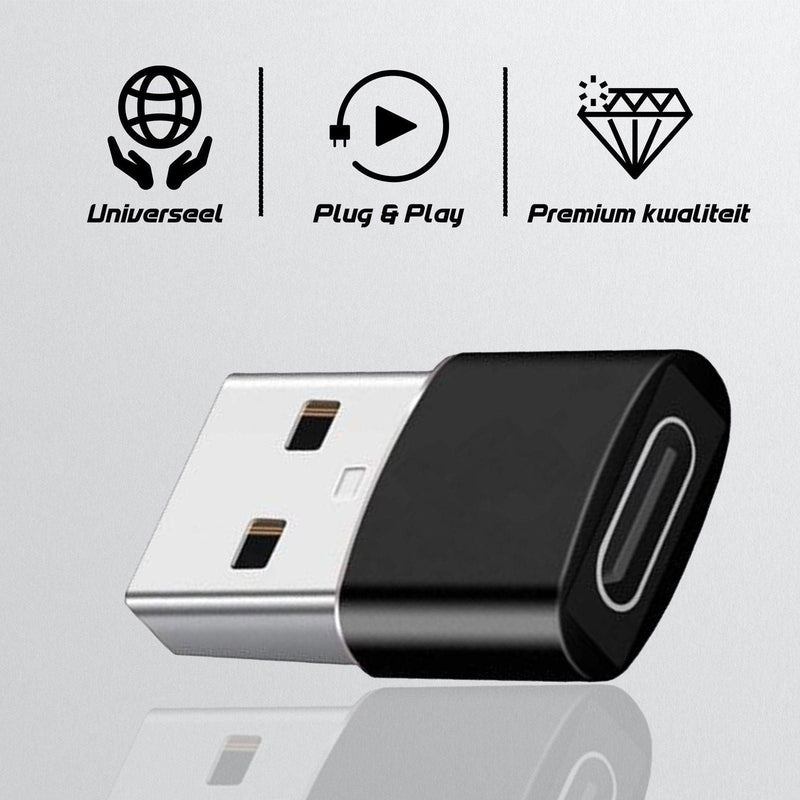 Rolio USB-C Adapter - 2 Stuks - USB-A naar USB-C - Rolio