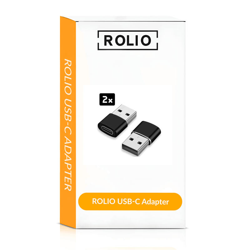 Rolio USB-C Adapter - 2 Stuks - USB-A naar USB-C - Rolio