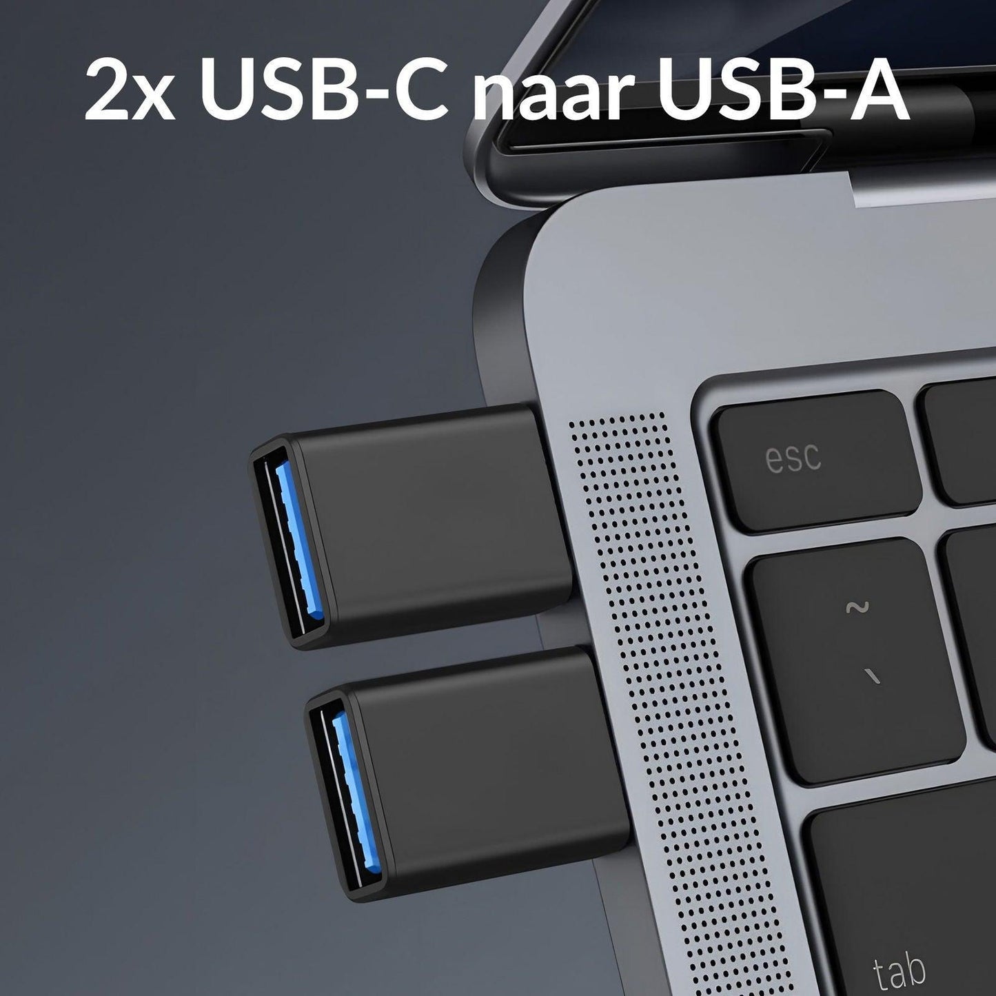 Rolio USB-C Adapter - 2 Stuks - USB-C naar USB-A - Rolio