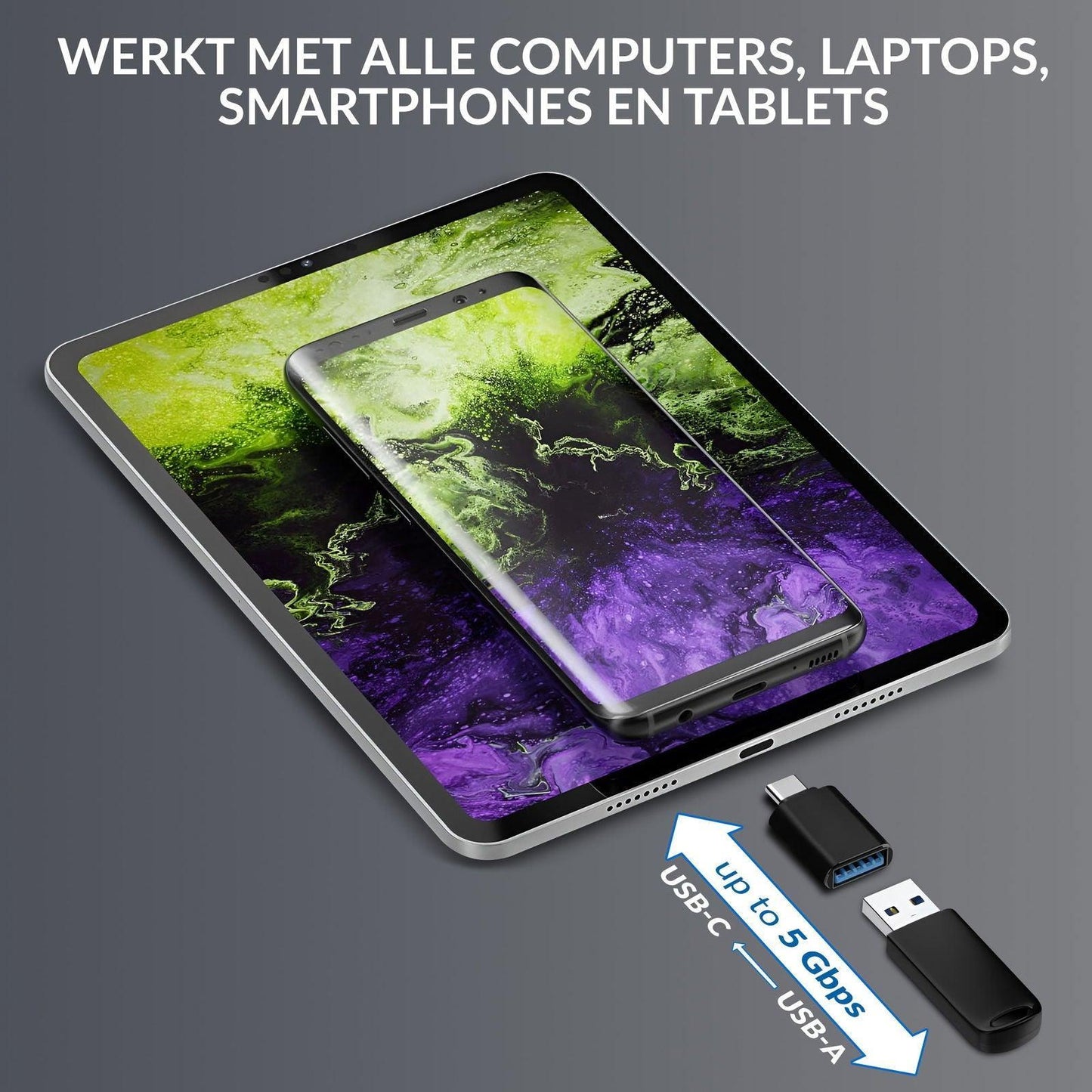 Rolio USB-C Adapter - 2 Stuks - USB-C naar USB-A - Rolio