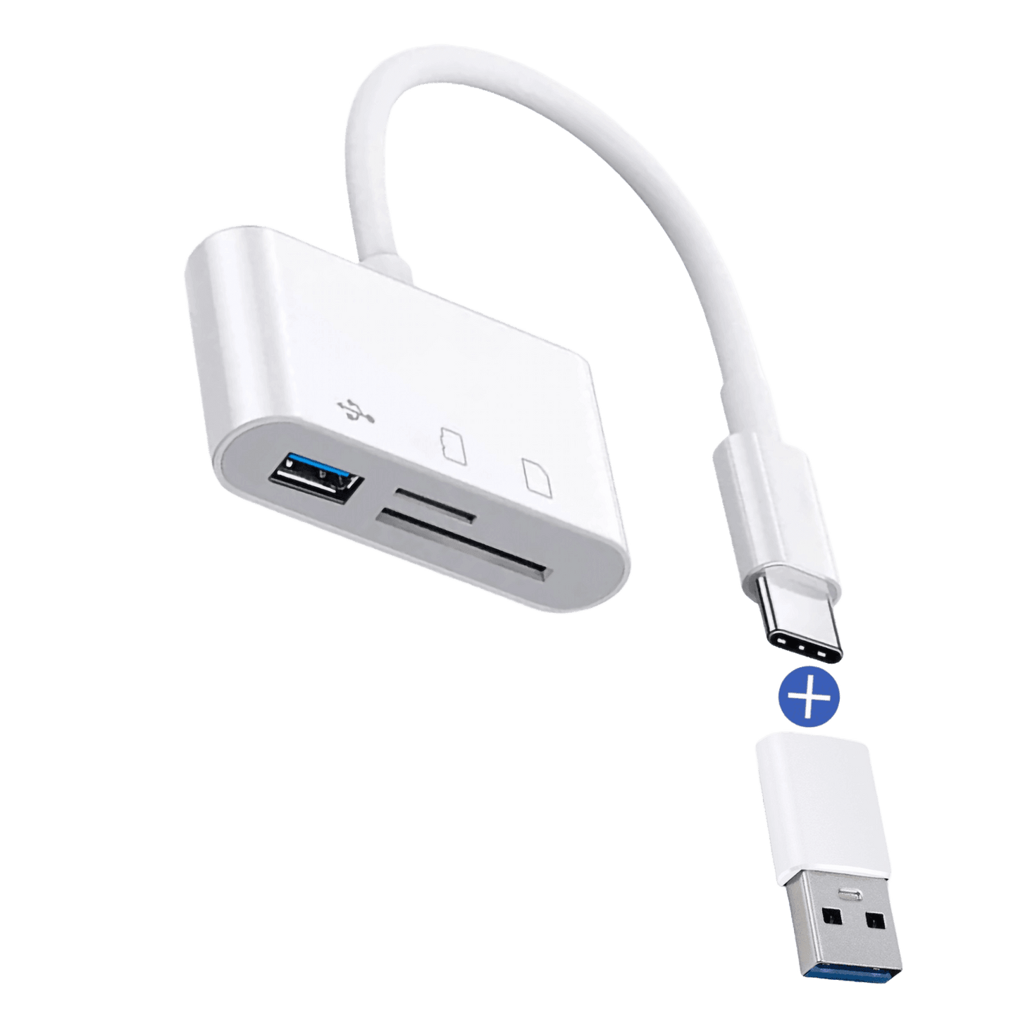 Rolio USB-C Adapter - SD/TF Kaartlezer - USB 3.0 - Inclusief converter - Rolio