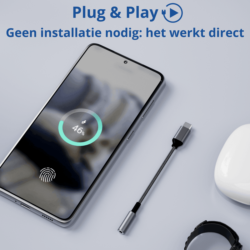 Rolio USB C Adapter - USB-C naar Aux Jack - 3.5mm - Rolio