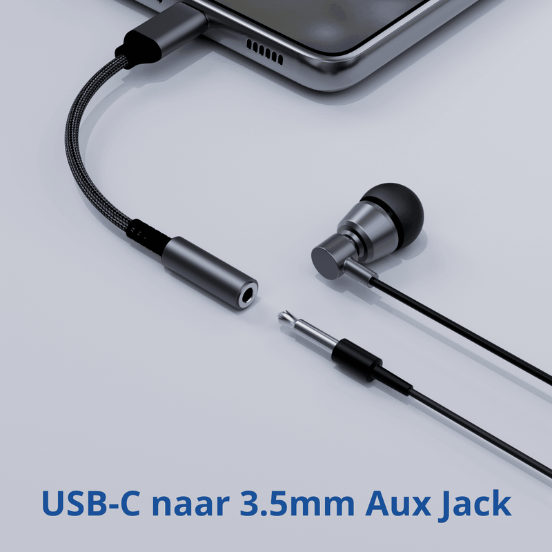 Rolio USB C Adapter - USB-C naar Aux Jack - 3.5mm - Rolio
