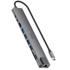 Rolio USB C Hub - 10 in 1 - HDMI - 2x USB-C - SD/TF - 4x USB-A - Ethernet