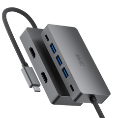 Rolio USB C Hub - Dual Monitor - 2x HDMI 4K - 2x USB-C - 3x USB 3.0