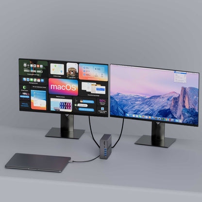 Rolio Pro USB C Docking Station - 18 in 1 - DisplayLink hub