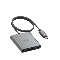 Rolio USB C to HDMI Adapter - 3 in 1 - 4K HDMI - USB 3.0 - USB-C Charging