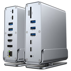 Rolio 16-in-1 Premium USB-C Docking Station - Triple Monitor 4K@60Hz (2x HDMI & 1x DisplayPort) - USB 3.2 10Gbps - 100W Power Delivery - Gigabit Ethernet - Geschikt voor Windows & Mac OS