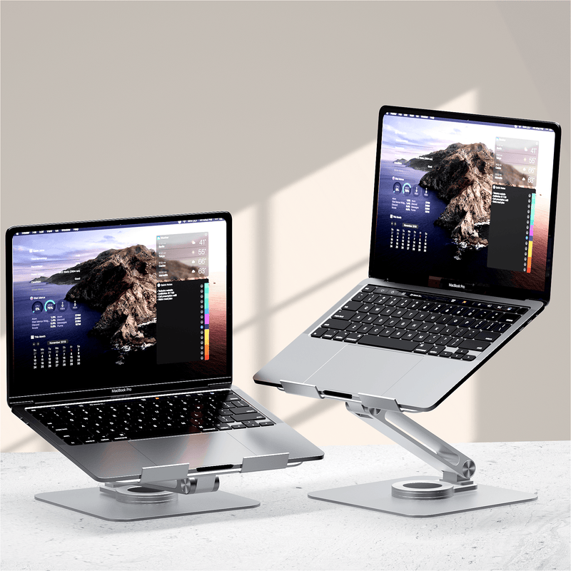 R2B Verstelbare Laptopstandaard – 360° Draaibaar, Aluminium, Geschikt Voor 10-17 Inch Laptops En Tablets, Tot 15 Kg Draagkracht