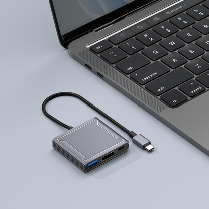 Rolio USB C naar DisplayPort Adapter - 3 in 1 - DisplayPort hub - USB 3.0 - USB-C Opladen