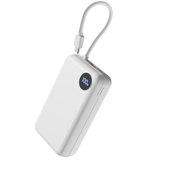 Rolio Powerbank - 20.000 mAh - 2x USB-C - 1x USB-A - Vaste USB-C kabel - 22,5W Snelladen - Geschikt voor iPhone, Samsung, Universeel
