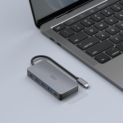 Rolio USB C Hub - Dual Monitor - 2x HDMI 4K - 2x USB-C - 3x USB 3.0