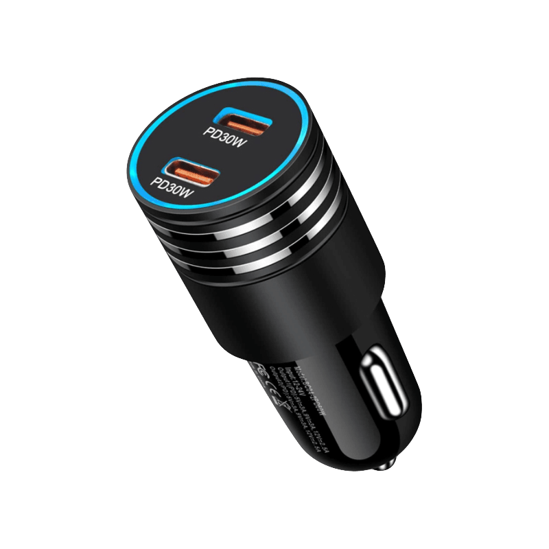 Rolio Autolader 60W - 2x USB C - Snellader - Universeel - Auto Oplader - Autoaccessoires - Rolio