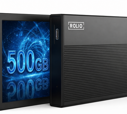 Rolio Externe Harde Schijf - Pro - USB 3.0 - USB C - 500GB Opslag - 1Gbps