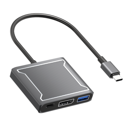 Rolio USB C naar DisplayPort Adapter - 3 in 1 - DisplayPort hub - USB 3.0 - USB-C Opladen