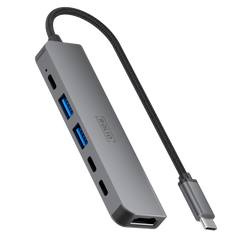 Rolio USB-C-Hub – 6 in 1 – HDMI – 3x USB-C – 2x USB-A