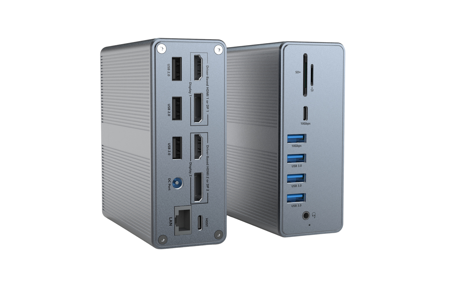 Rolio USB-C-Dockingstation – 16 in 1 – Dreifachmonitor – DisplayLink-Hub