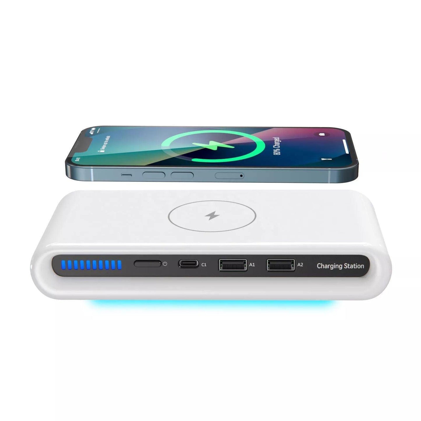 Rolio Draadloze Oplader - Oplaad Station - Bedraad & Draadloos - Snellader Qi - Universeel - Rolio