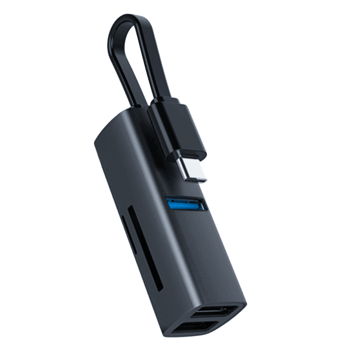 Rolio USB-C Adapter - 5 in 1 - SD/TF Kaartlezer - 3x USB 3.0 - Rolio