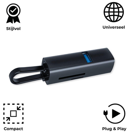 Rolio USB-C Adapter - 5 in 1 - SD/TF Kaartlezer - 3x USB 3.0 - Rolio