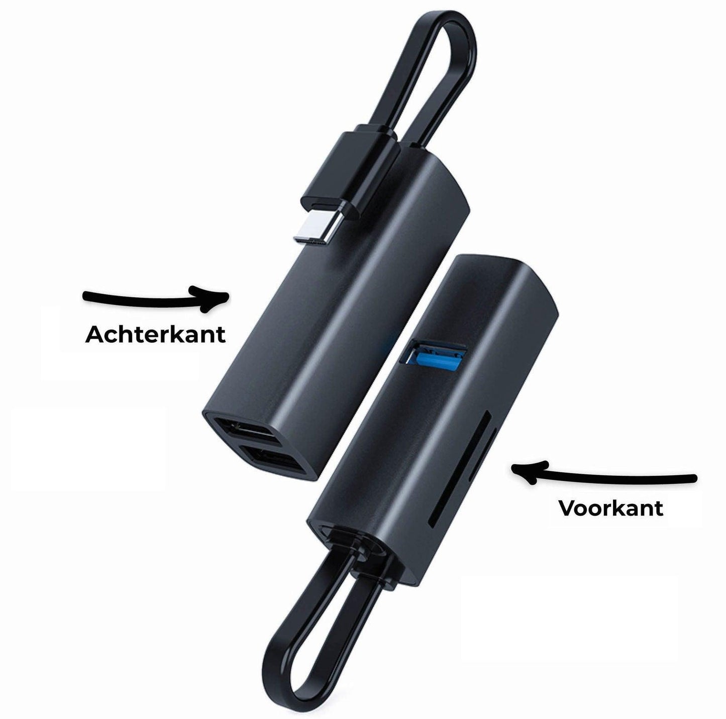Rolio USB-C Adapter - 5 in 1 - SD/TF Kaartlezer - 3x USB 3.0 - Rolio