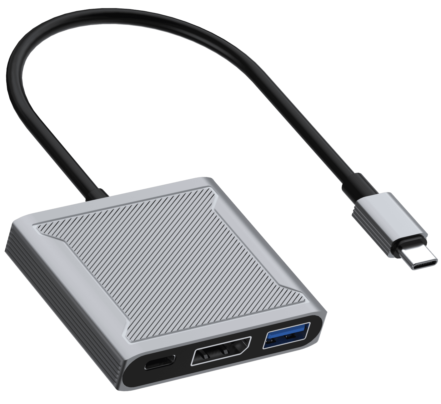 Rolio USB C naar DisplayPort Adapter - 3 in 1 - DisplayPort hub - USB